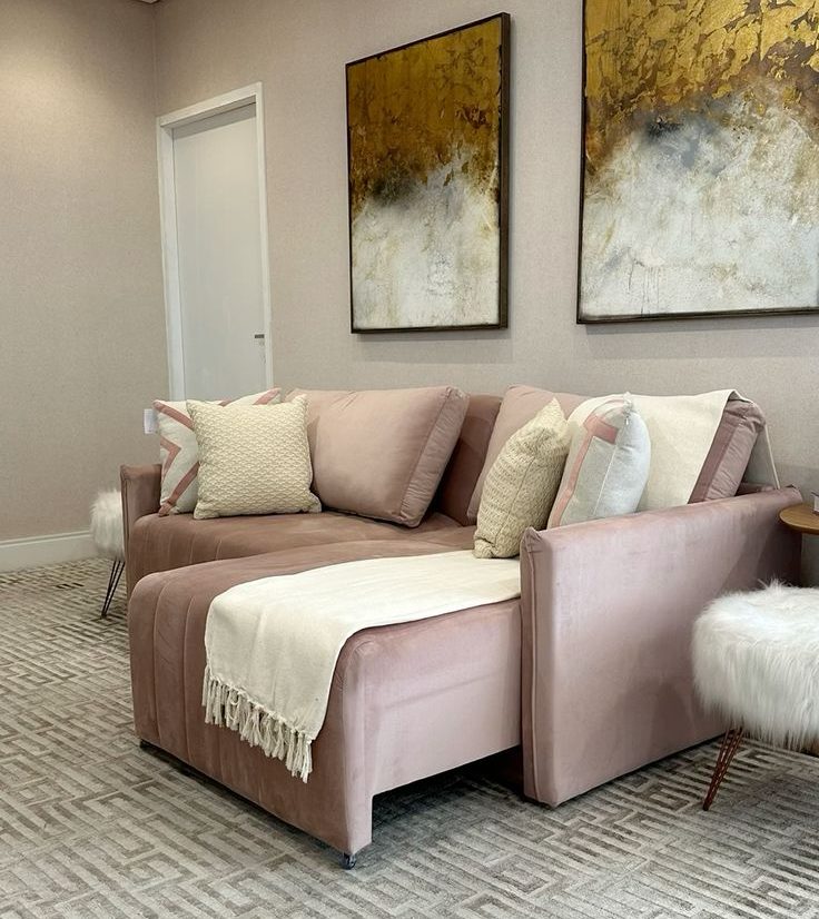 Tendências de sofás para 2025 retrátil slim de braços finos