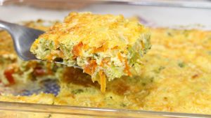 Suflê de Legumes e Queijo