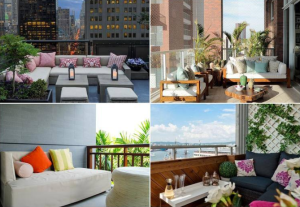 ideias de sofás na varanda