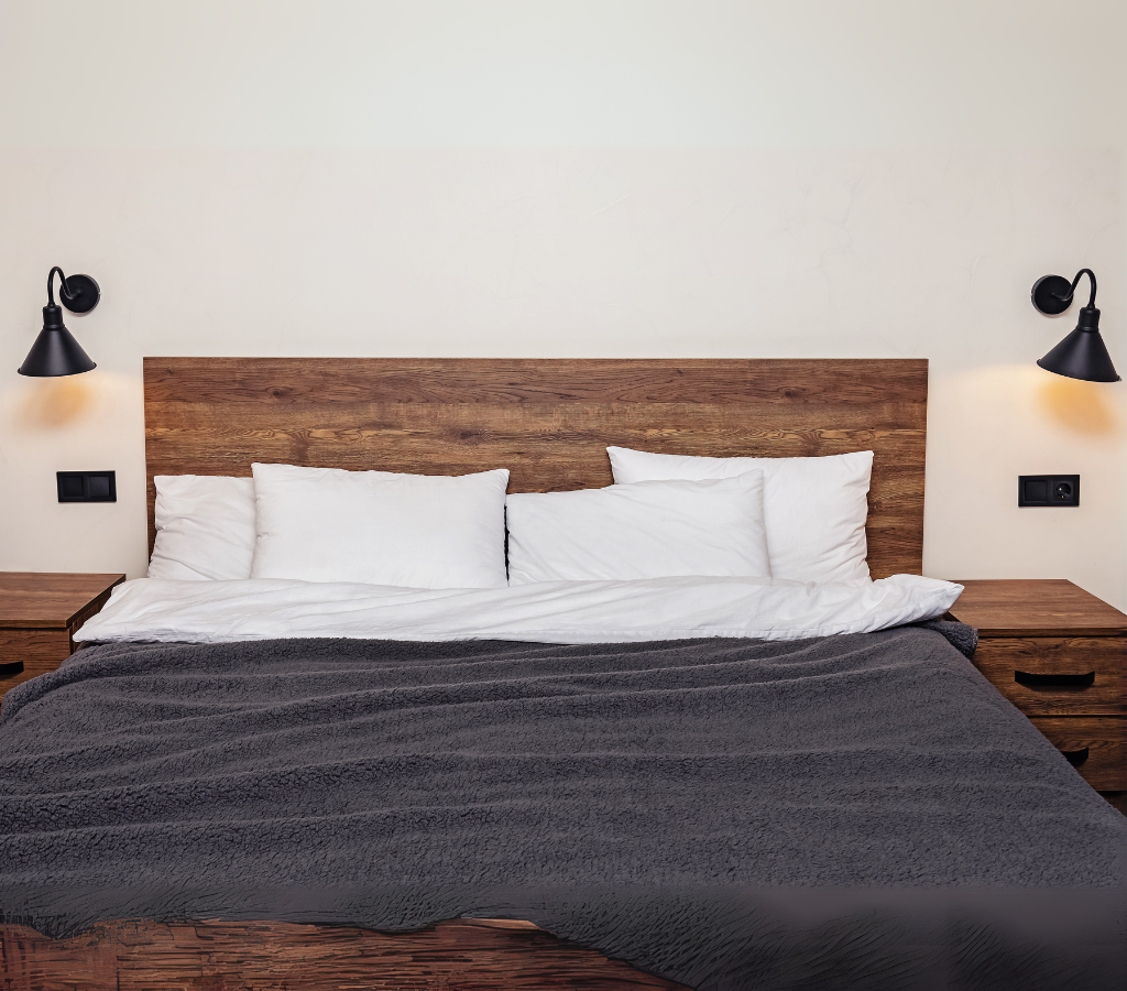 Cabeceira de cama minimalista