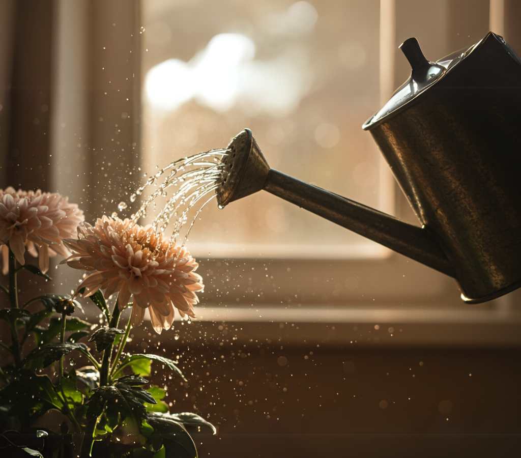 Preste atenção ao regar