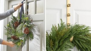 como pendurar guirlanda na porta sem furar