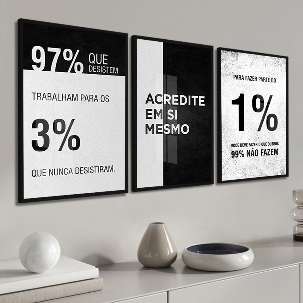 quadros com frase motivacional