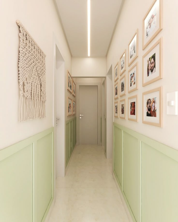 Corredor com Decoração afetiva de fotos