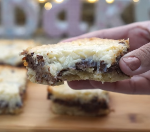 sobremesa de coco com chocolate