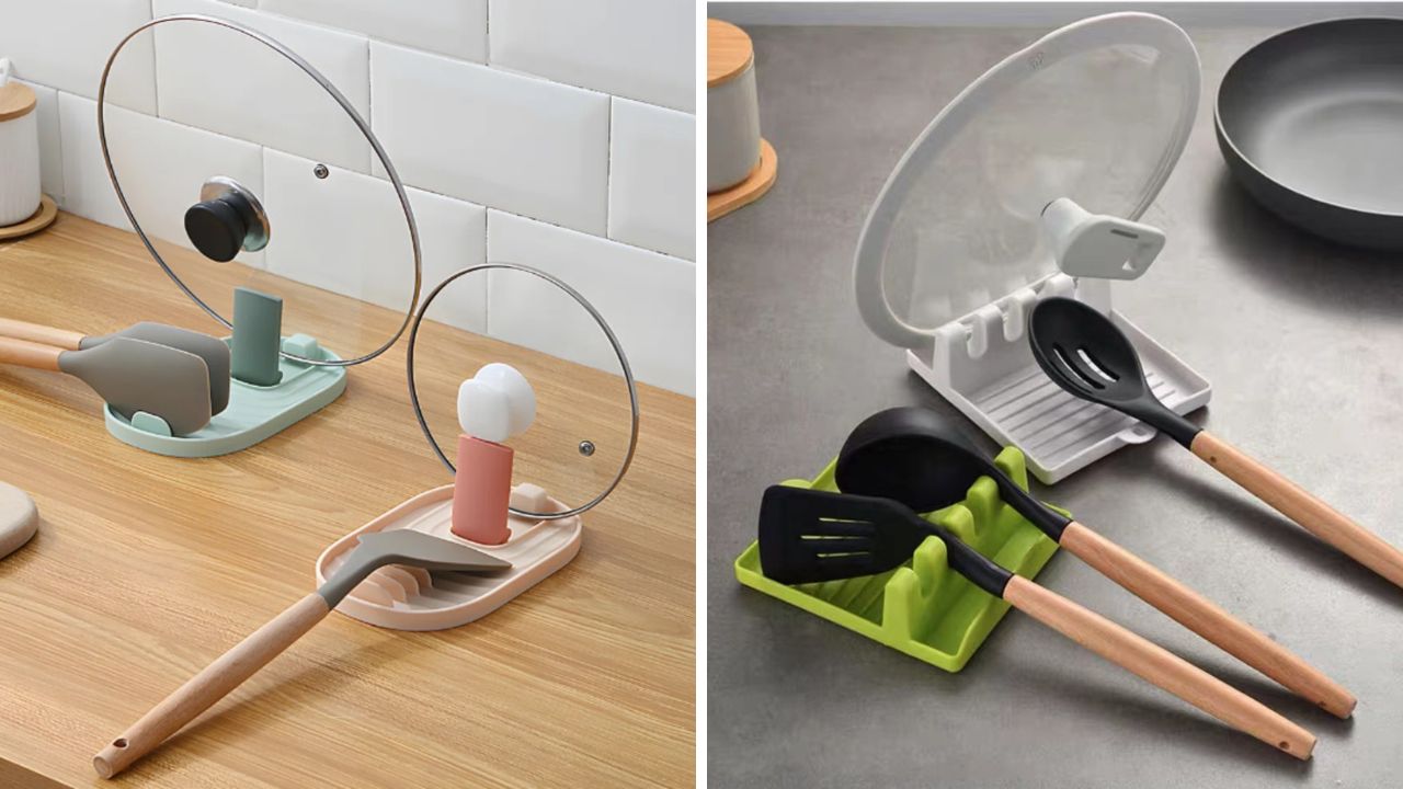 descanso para tampa e colheres