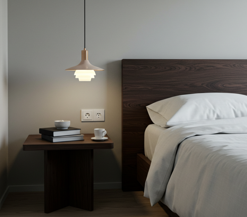 funcionalidade da mesa de cabeceira sem gavetas