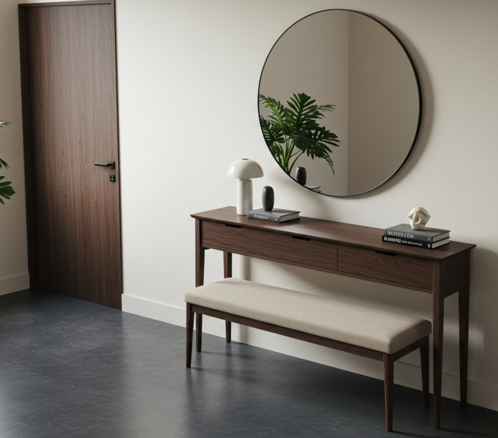 móveis funcionais no hall de entrada