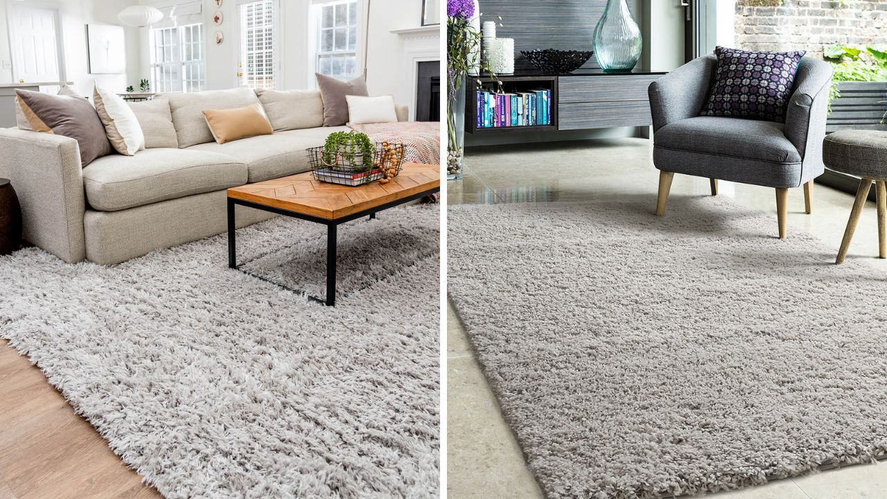 tapetes felpudos na sala de estar