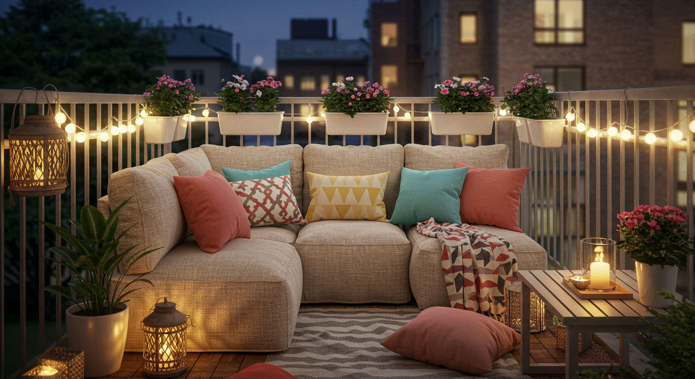 erros ao decorar a varanda sofá