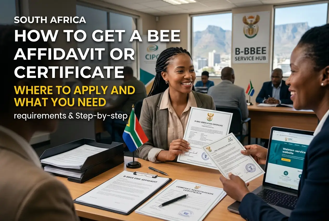 Discussão sobre obtenção de certificado B-BBEE na África do Sul