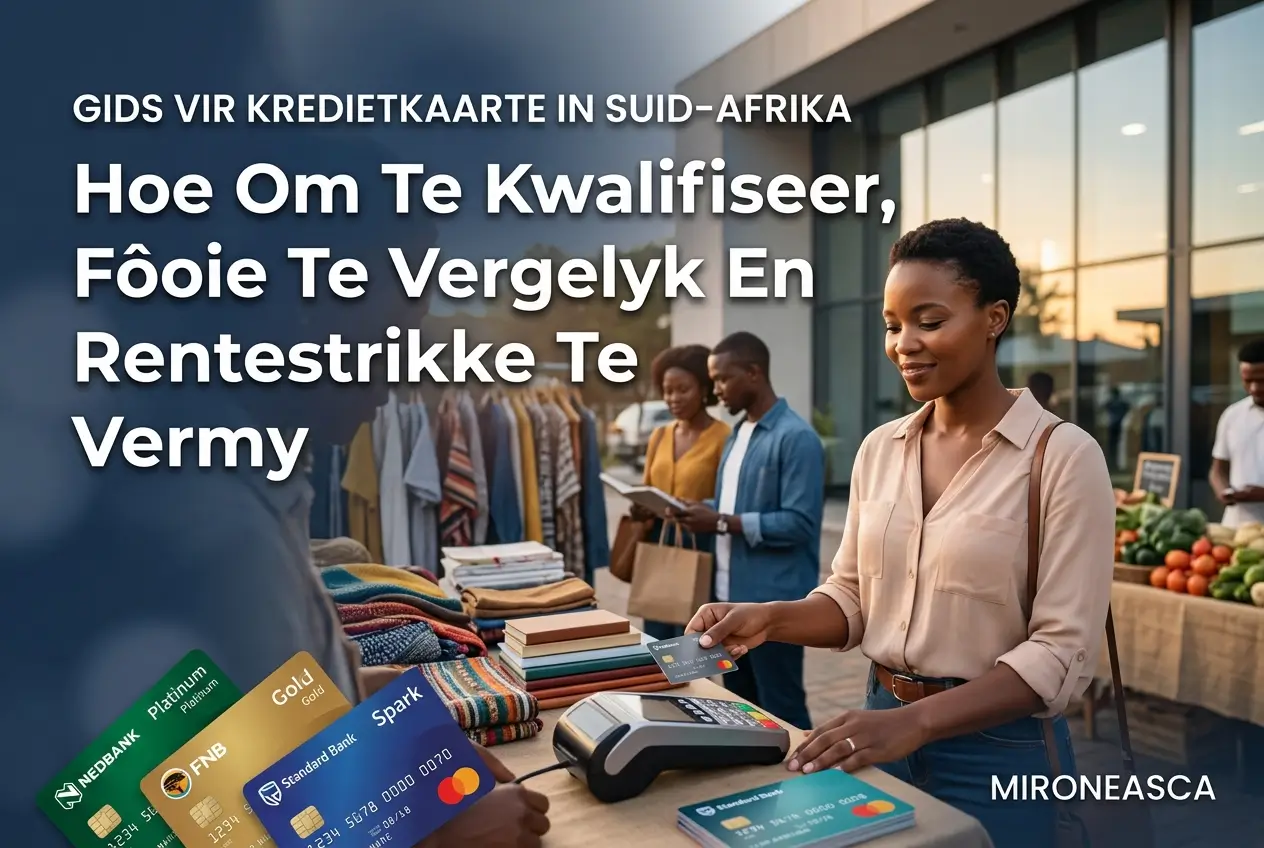 Mercado ao ar livre com cartões de crédito Nedbank e Standard Bank