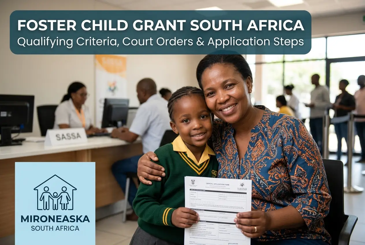 Mulher e criança em ambiente de serviço social com formulário