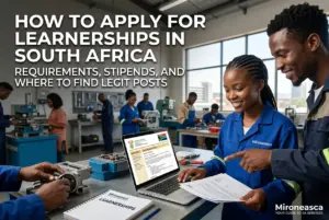 Workshop sobre aplicação em learnerships na África do Sul