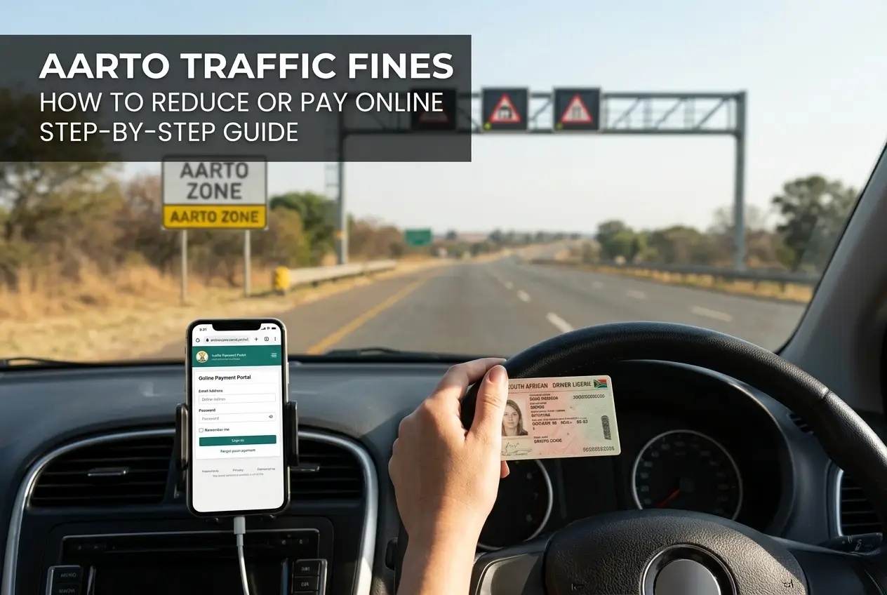 Pessoa segurando carteira de motorista e smartphone no portal de pagamento