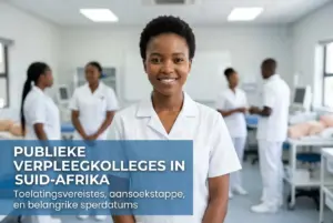 Jovem enfermeira sorridente em sala de aula na África do Sul