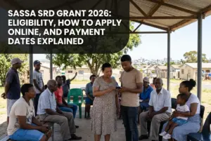 Pessoas discutindo sobre o SASSA SRD Grant para 2026