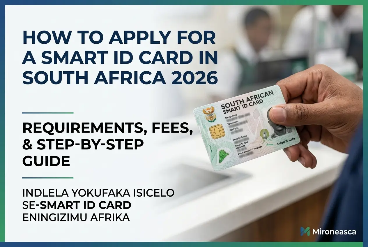 Pessoa segurando Cartão de ID Smart da África do Sul 2026