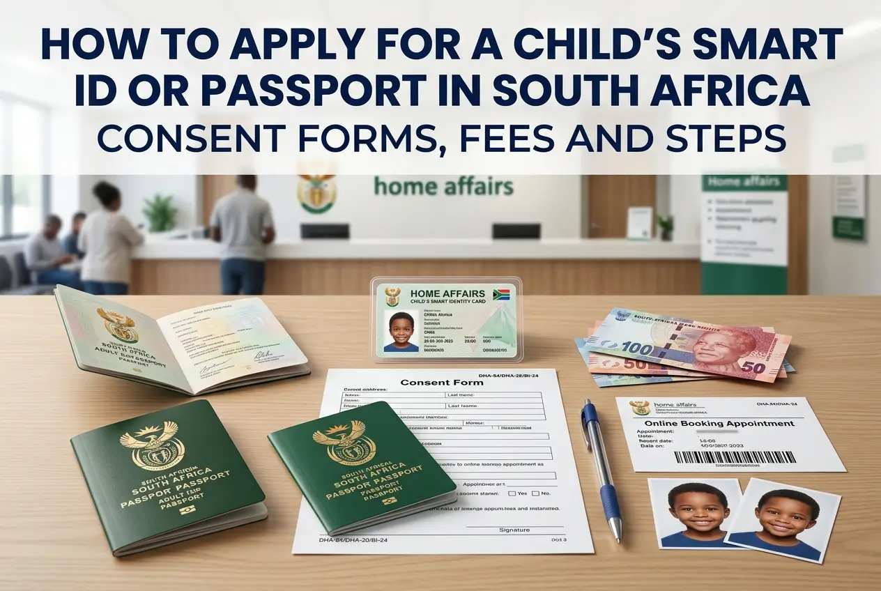 Documentos necessários para identidade infantil na África do Sul